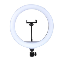 Lampe annulaire LED pour selfie de 26 cm (10 pouces) 36W, grande lampe à cils, recharge USB, portable, température de couleur 36V 2700-7000K