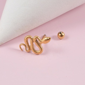 <span class=keywords><strong>Piercing</strong></span> de <span class=keywords><strong>langue</strong></span> en acier chirurgical plaqué or, style punk, <span class=keywords><strong>serpent</strong></span>, barre, clou de <span class=keywords><strong>langue</strong></span>, unisexe, doux, cool, bijoux perforés - Product Image 4