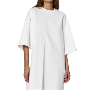 Camiseta informal de verano de gran tamaño de 260gsm para mujer, ropa de calle 2025, de punto con impresión Digital Top, venta al por mayor - Product Image 5