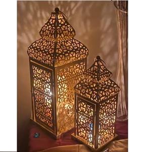 Royal Looking Handcrafted Designer <b>Large</b> Size <b>Candle</b> Holder Lantern Set of 2 Designer Unique Customized Lantern - Product Image 1
