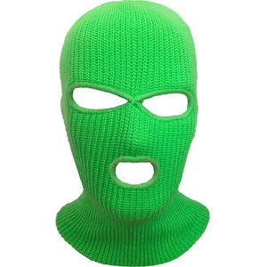Cagoule en tricot rouge isolante thermique pour l'extérieur, hiver, unisexe, taille unique, motif uni, matière acrylique 2027 - Product Image 3