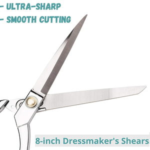 <b>8</b> Inch Premium Stainless Steel Tailor's Scissors Industrial DIY Grade Steel Handle For Shearing <b>Iron</b> Material For Snipping - Product Image 3