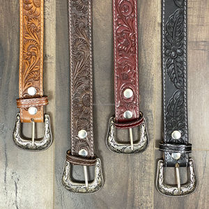 Factory Direct Luxury Cowhide <b>Leather</b> Casual Business <b>Belts</b> with Alloy Pin Buckle Durable Hand <b>Tooled</b> <b>Leather</b> Adjustable <b>Belts</b> - Product Image 6