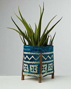 Support de plantes en rotin moderne et écologique, panier fait main en osier, porte-pot de fleurs pour la décoration intérieure, du jardin, du patio et du balcon - Product Image 2