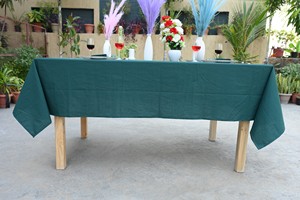 Light Luxury Custom Solid Color Rectangular Dining Table Cover 100% Cotton Fabric <b>Tablecloth</b> Stone Washed - Product Image 5