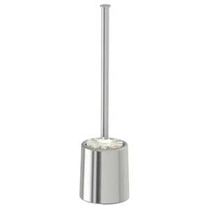 Modern Polished Chrome Stainless Steel Toilet <b>Brush</b> Holder Set <b>Floor</b> Standing Bathroom Deep Cleaning Tool for Hotel Home - Product Image 1