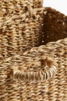 Panier de rangement en jonc de mer avec couvercle, panier de rangement fait main, vente en gros, écologique, fabriqué au Vietnam