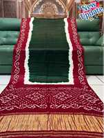 Saree Sutra Tradisional Wanita India Dengan Motif Biru Hijau Putih Desain Panjang Hingga Lutut Untuk Diwali Semua Musim