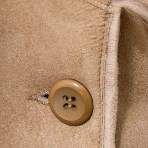 Women's Cowhide Leather Coat Fur Trim Collar Cuffs Full Sleeves Breathable Canvas Fabric Detachable Lining Winter Elegant Jacket - Product Image 6
