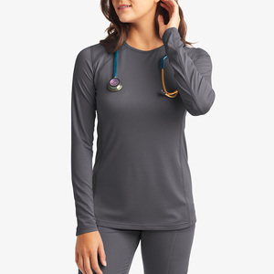 Services OEM – Nouveaux hauts ajustés pour femmes sous les blouses médicales, doux et confortables, à manches longues, pour infirmières - Product Image 1