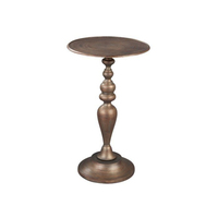 Table basse industrielle unique en métal, ronde, faite à la main, pour salon, finition noire, table d'appoint artisanale en promotion