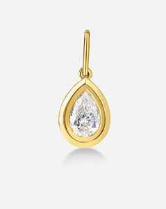 Collier Pendentif en Argent Plaqué Or avec Diamant de Laboratoire Certifié IGI, Coupes Ovale, Poire et Marquise Modernes, Bijou Fin et Élégant - Product Image 4