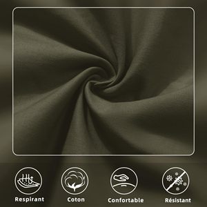 Pantalones Cortos Cargo Verde Oliva para Hombre, Cintura Elástica, Múltiples Bolsillos, Casuales, de Lona, Transpirables, de Secado Rápido, Corte Medio, 220g - Product Image 5