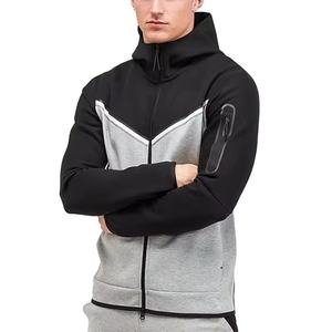 Sudadera con capucha de algodón polar de alta calidad con cremallera completa, personalizada con logo, para hombre, ideal para deporte, gimnasio y ropa urbana, venta al por mayor. - Product Image 4