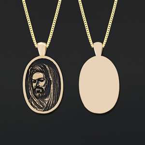 Colgante islámico BOJ 01 Hazmat Ali y colgante islámico rectangular de plata para musulmanes, hecho a mano en plata de ley 925, precio bajo en oferta. - Product Image 5