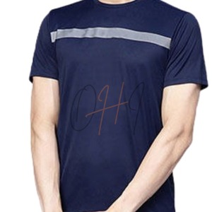 Camiseta de Manga Corta para Hombre, Color Azul Marino, Cuello Redondo, Logotipo Estampado en la Parte Delantera, Tejido Transpirable, 100% Algodón, Estilo Tie-Dye, Corte Holgado Informal - Product Image 1
