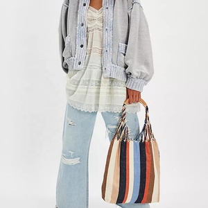 Cárdigan de Punto para Mujer, Estilo Bohemio, Color Sólido, Hombros Caídos, con Bolsillo, Largo Regular, en Oferta - Product Image 4