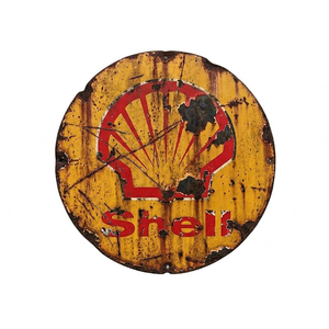 Vintage Round Metal Tin Sign Texaco <b>Gasoline</b> Red Star Logo Beige Green Metal Plaque Gas Station Garage Man Cave Wall Decor - Product Image 6