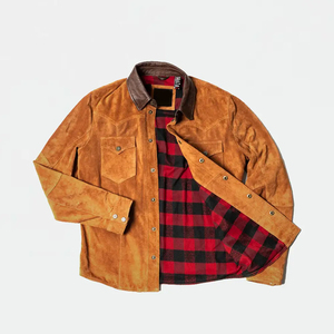 Mens <b>Suede</b> <b>Jacket</b> Retro Casual Outerwear Fine Finish Comfortable Style OEM Custom Wholesale Manufacturer Sample Available - Product Image 2