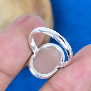 Natural Peach Moonstone Oval Shape Gemstone <b>Ring</b> Handmade 925 Sterling <b>Silver</b> - Product Image 4