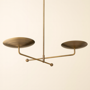 Lustre Sputnik Courbé Antique du XIXe Siècle en Alliage d'Aluminium Écologique, Applique Murale Art Déco - Product Image 2