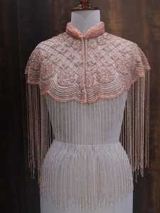 เสื้อปักลายแขนสั้นมีกระดุมเสื้อผ้าสักหลาดสีชมพูแบบมุกเสื้อสไตล์ตะวันตก - Product Image 2