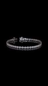 ELVORA GEMS Pulsera de tenis con diamantes cultivados en laboratorio, corte ovalado, estilo East West, para mujer |   Pulsera de Lujo Chapada en Oro, Aleación de Zinc, Certificada por IGI, Moderna - Product Image 1