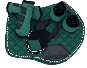 Ensemble de tapis de selle personnalisés de qualité supérieure avec protège-oreilles et protège-pattes, équipement complet d'équitation - Product Image 1