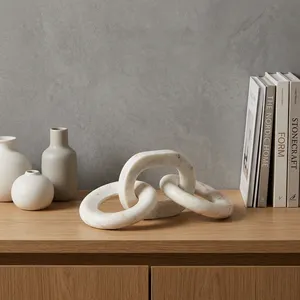 Chaîne en marbre faite à la main, pierre naturelle, accent décoratif pour la décoration intérieure - Product Image 4