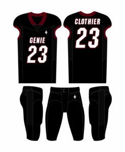 Men's American Football Uniform Set Black Sleeveless V-Neck Jersey with Number 23 Breathable <b>Mesh</b> <b>Pants</b> Customizable - Product Image 1