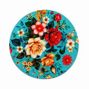 Premium Floral Printed Polyester <b>Placemat</b> <b>Round</b> Table Mat for Restaurants Hotels and Home Use - Product Image 2