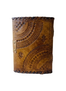 วารสารหนังหินโบราณที่ทำจากถ่านสลักลายนูนสมุดเงาอุปกรณ์จัดระเบียบกระดาษของขวัญส่วนตัวสำหรับสมุดวางแผนของเธอ - Product Image 3