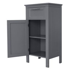 Mobiletto Contemporaneo Grigio YJ con Anta Singola e Cassetto, Design Cinese, Spedizione Gratuita - Product Image 3