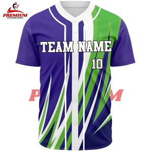 Maillot de baseball court respirant 100 % polyester personnalisé par sublimation, broderie du nom de l'équipe, uniforme cousu - Vente directe - Product Image 5