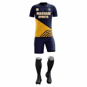 Tenues de sport sublimées personnalisées pour équipes de football, uniformes de football courts en polyester de haute qualité, vente en gros - Product Image 2