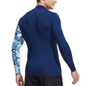 Custom Printed Long Sleeve Fitness Clothing Men Rash Guard OEM Services Quick Dry Digital Print Spandex/Polyester Breathable - Product Image 2