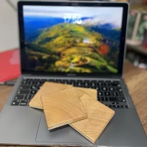 Wooden coaster Made Modern Eco Friendly Square Natural <b>Walnut</b> Wood Coasters <b>Table</b> Decorative Mats Pads for Wedding Parties Bars - Product Image 4