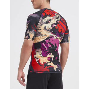 High Quality Half Sleeve Rash Guard Breathable <b>Athletic</b> Compression Shirt Supplier Wholesale - Product Image 2