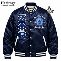 Veste de coach en satin blanc Zeta Phi Beta sur mesure, fermeture à bouton unique, respirante, écologique, automne-hiver