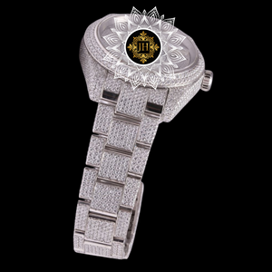 Montre-bracelet de mode en quartz avec diamant Moissanite, design personnalisé, bracelet en acier inoxydable, mouvement OEM, marque de montre-bracelet la plus vendue - Product Image 3