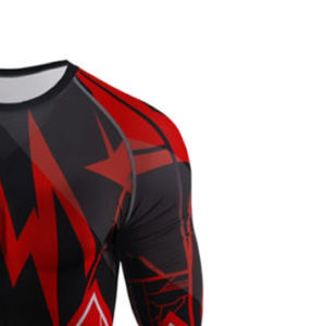 Camiseta de Compresión MMA Sublimada Personalizada, Spandex/Poliéster, Ropa de Entrenamiento Transpirable, Marca Privada, Rush Guard, Artes Marciales - Product Image 4