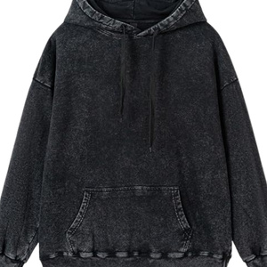 Sweat à capuche surdimensionné en coton doux, délavé à l'acide, de qualité supérieure, avec logo personnalisé, style streetwear vintage pour homme - Product Image 6