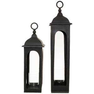 Farol Colgante de Metal Premium para Decoración Interior y Exterior, Negro con Acabado Cobre Cepillado, para Hogar, Bodas y Navidad - Product Image 6