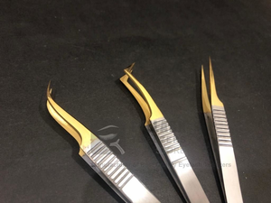 Pince à épiler professionnelle en acier inoxydable avec logo personnalisé, prise ferme, pointe coudée, couleur personnalisée, pour extensions de cils - Product Image 3