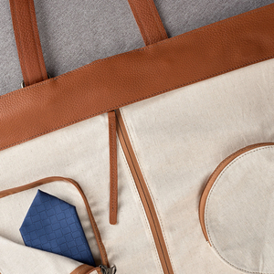 Modern Canvas <b>Garment</b> Bag <b>Cover</b> With Zipper Closure White Dustproof Storage Bag For Home Use - Product Image 6