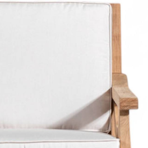 Canapé une place en teck, chaises longues en tissu imperméable, bois massif pour la décoration de la maison et le mobilier de jardin - Product Image 6