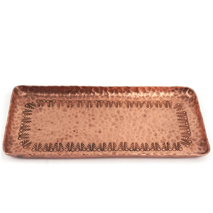 Latest Copper Hammered Food Serving <b>Tray</b> Rectangular For Home Hotel And Restaurant Use Tabletop Snacks & Drinks Serving <b>Trays</b> - Product Image 4