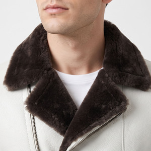 Veste en cuir d'agneau pour homme, veste en cuir d'agneau véritable tendance pour homme avec fermeture éclair, veste bomber en cuir d'agneau premium pour homme - Product Image 5