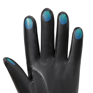 Gants longs unisexes en cuir de mouton noir personnalisés, élégants pour l'hiver, le sport quotidien, les voyages, le ski, le cyclisme, l'opéra et les soirées - Product Image 4