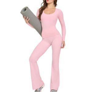 Wholesale Custom Women High Waist Bootcut Yoga Pants Tummy Control Peach Butt Lifting <b>Flare</b> <b>Leggings</b> OEM ODM - Product Image 5